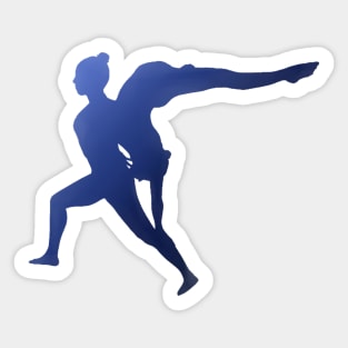 An acrobatic women’s base mid Sticker